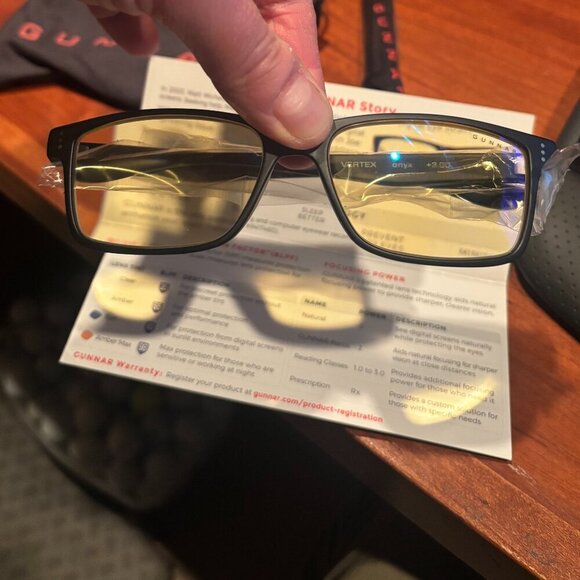 NIB GUNNAR Vertex Onyx Blue Light Blocking Glasses – Anti-Glare Gaming/computer - Picture 8 of 8